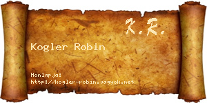 Kogler Robin névjegykártya